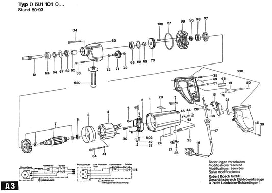 601101904 Bosch Electric Drill Parts Diagram