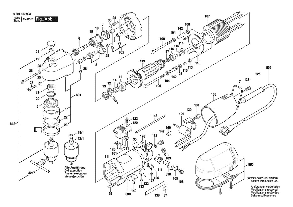 601132034 Bosch Electric Drill Parts Diagram
