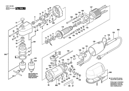 601132034 Bosch Electric Drill Parts Diagram