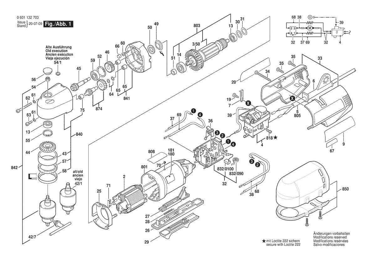1132VSR (0601132734) Bosch 3 Bosch Electric Drill Parts Diagram