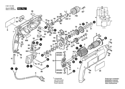 B6600 (0601141635) Bosch 1 Bosch Hammer Drill Parts Diagram