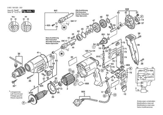 601169503 Bosch Electric Drill Parts Diagram