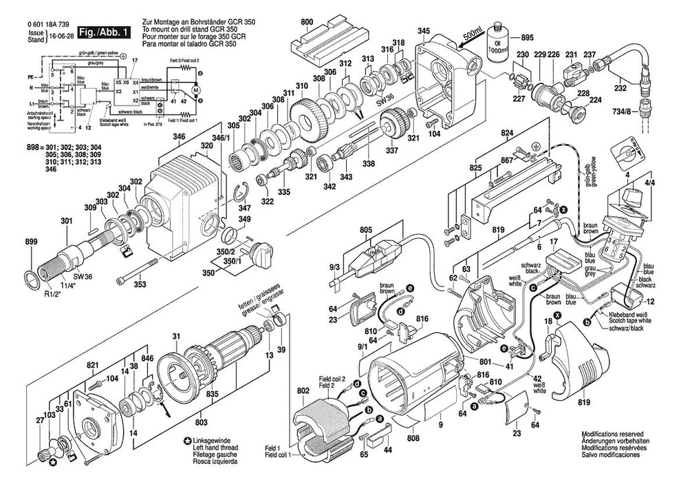 060118A739 Bosch Electric Drill Parts Diagram