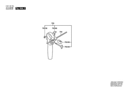 1195VSR (0601195739) Bosch 3 Bosch Hammer Drill Parts Diagram