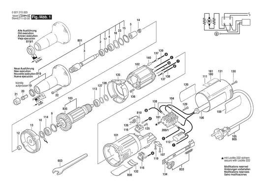 601215003 Bosch Grinder Parts Diagram