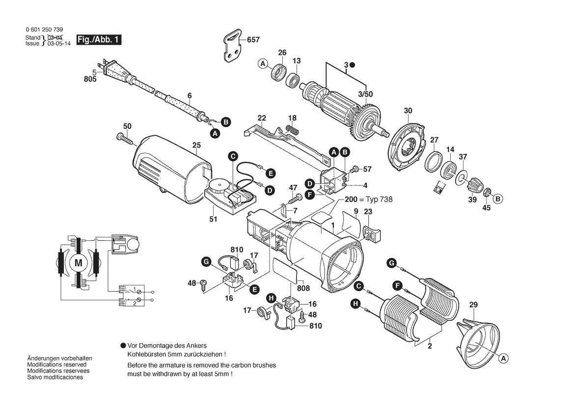 1250DEVS (0601250739) Bosch 6_ Dual-Mode Random Orbit Sander Bosch Sander Parts Diagram