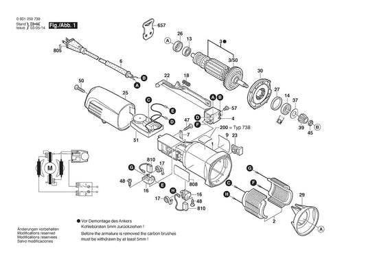 1250DEVS (0601250739) Bosch 6_ Dual-Mode Random Orbit Sander Bosch Sander Parts Diagram