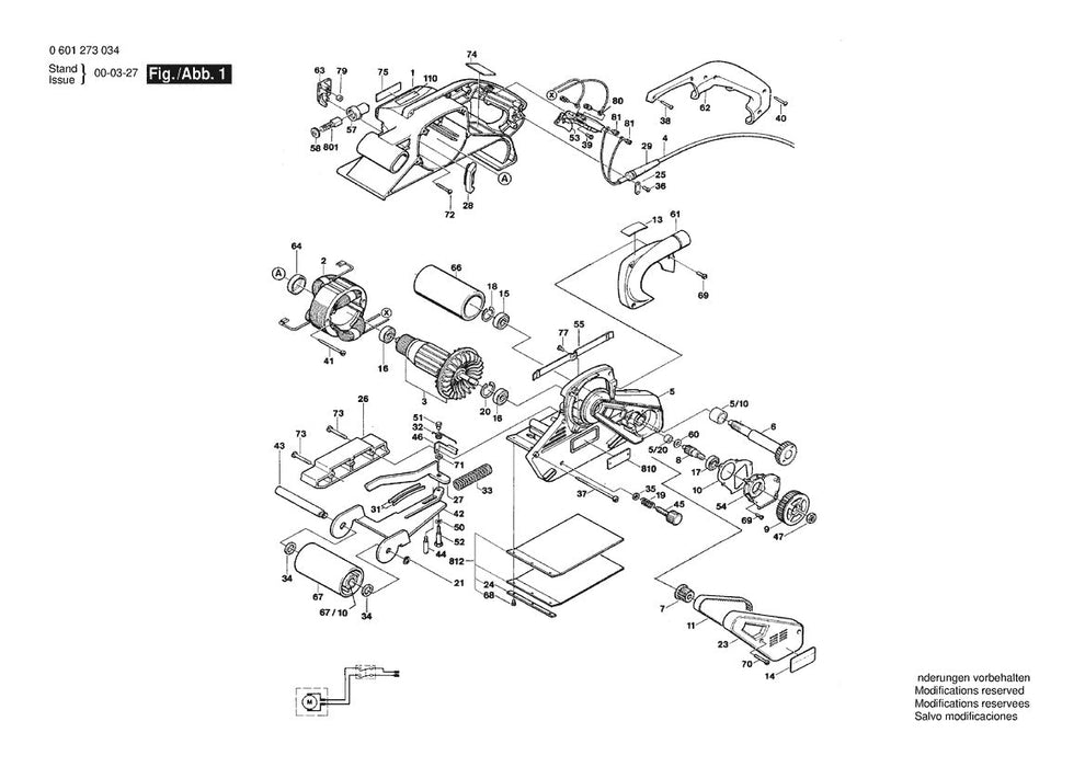 601273034 Bosch Sander Parts Diagram