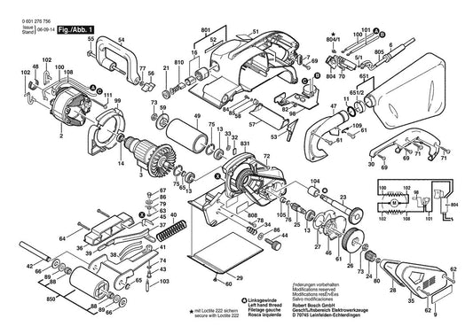 601276756 Bosch Sander Parts Diagram