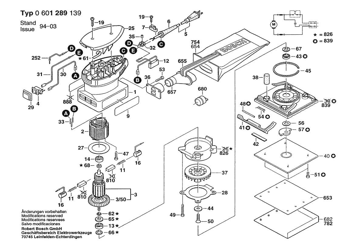 601289139 Bosch Sander Parts Diagram