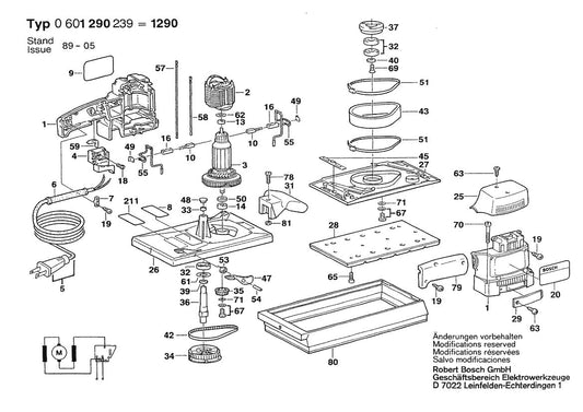 601290239 Bosch Sander Parts Diagram