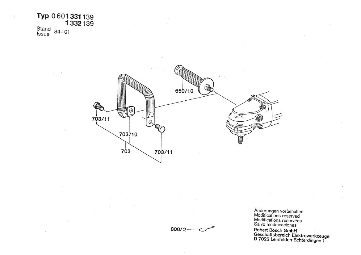 601331139 Bosch Grinder Parts Diagram