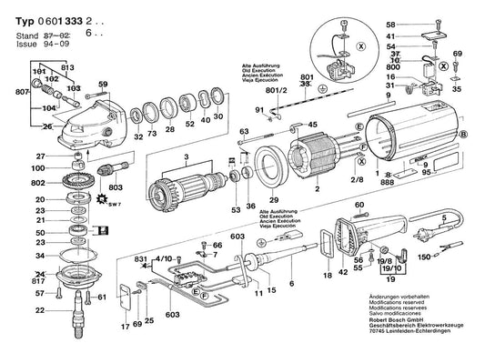 601333260 Bosch Grinder Parts Diagram