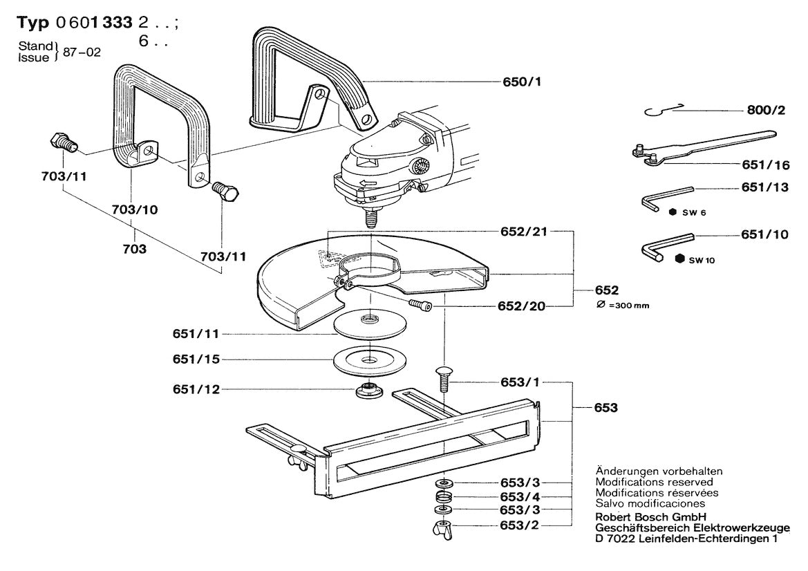 601333239 Bosch Saw Parts Diagram