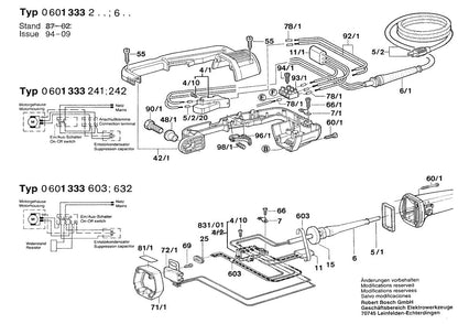 601333260 Bosch Grinder Parts Diagram
