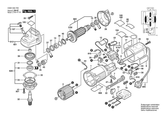 601344739 Bosch Grinder Parts Diagram