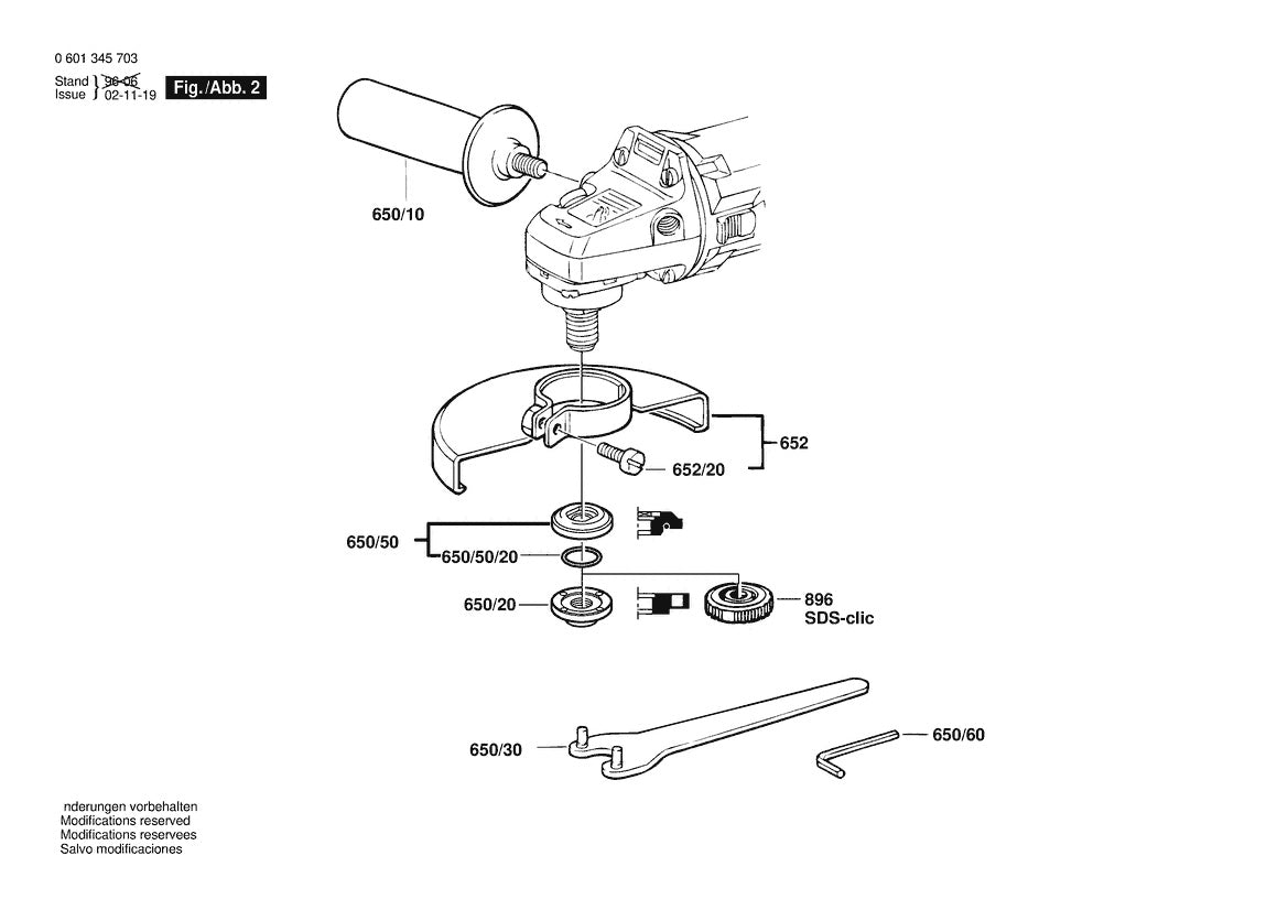 601345739 Bosch Grinder Parts Diagram