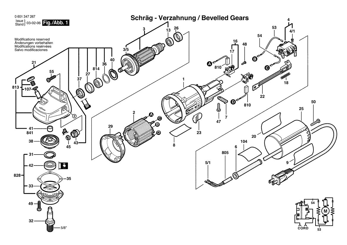 601347267 Bosch Grinder Parts Diagram