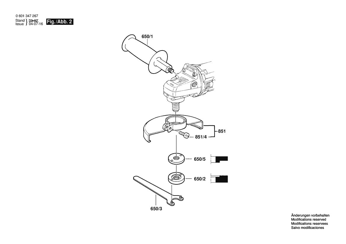 601347267 Bosch Grinder Parts Diagram