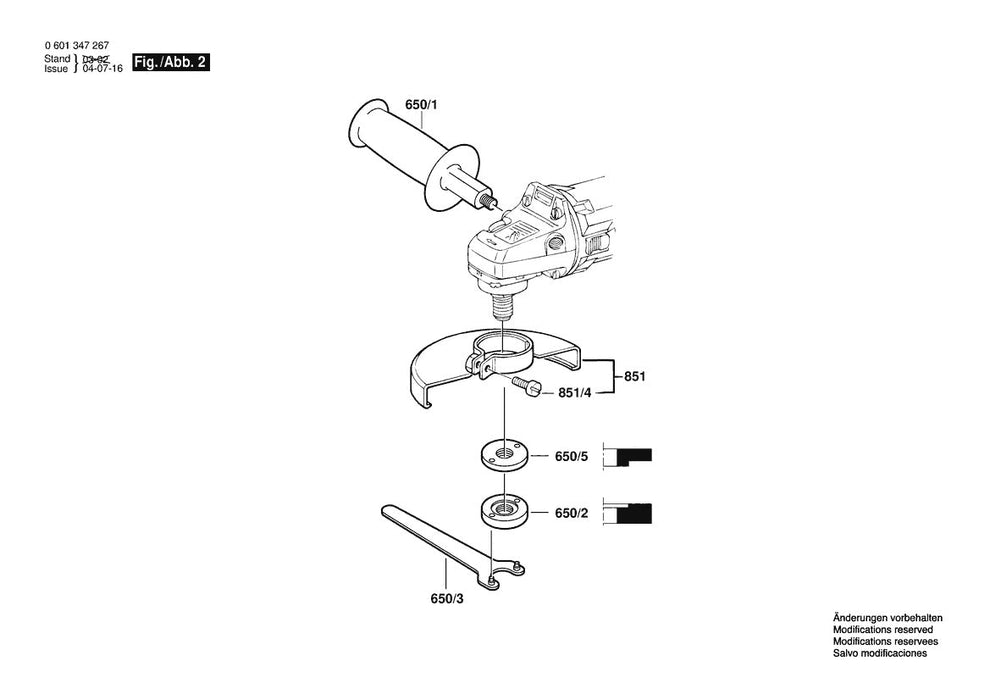 601347267 Bosch Grinder Parts Diagram