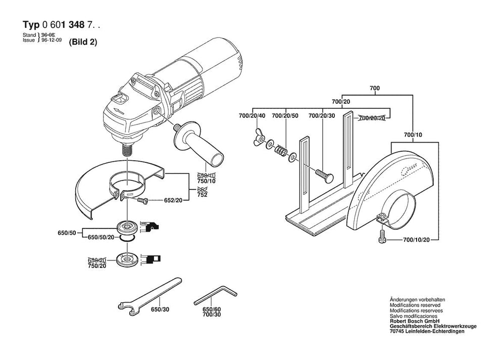 601348739 Bosch Grinder Parts Diagram