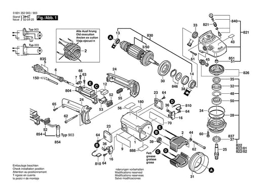 601352003 Bosch Grinder Parts Diagram