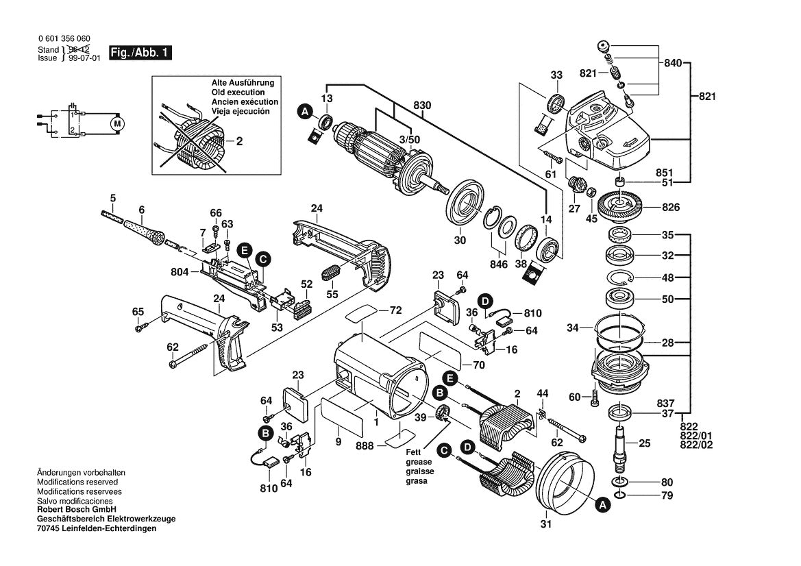 601356060 Bosch Grinder Parts Diagram