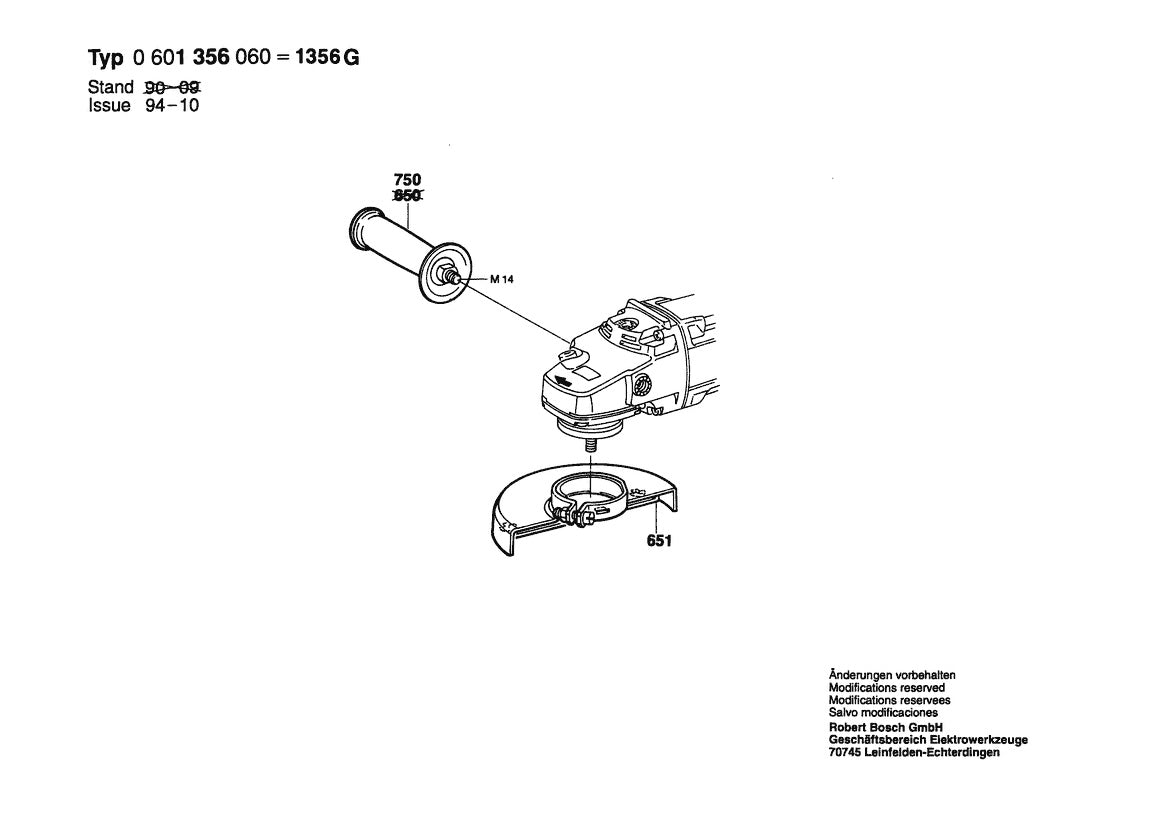 601356060 Bosch Grinder Parts Diagram