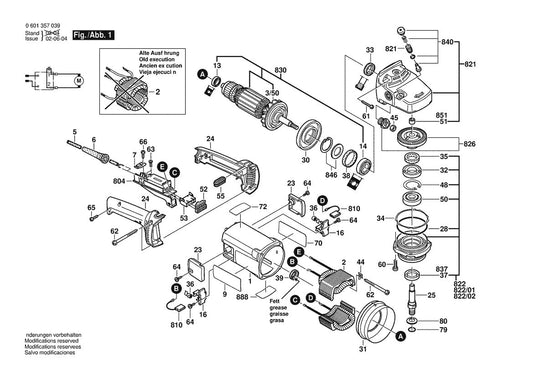 601357039 Bosch Grinder Parts Diagram