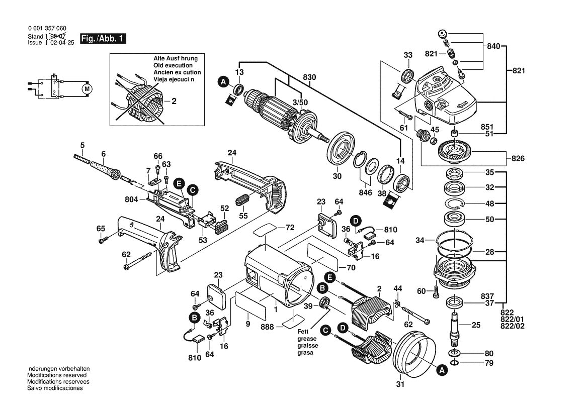 601357060 Bosch Grinder Parts Diagram