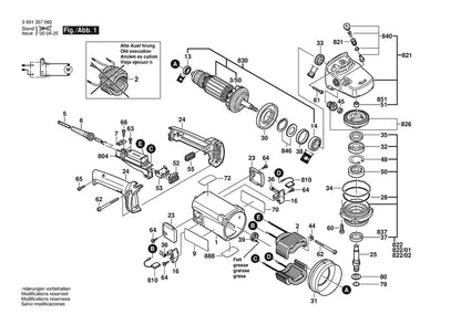 601357060 Bosch Grinder Parts Diagram