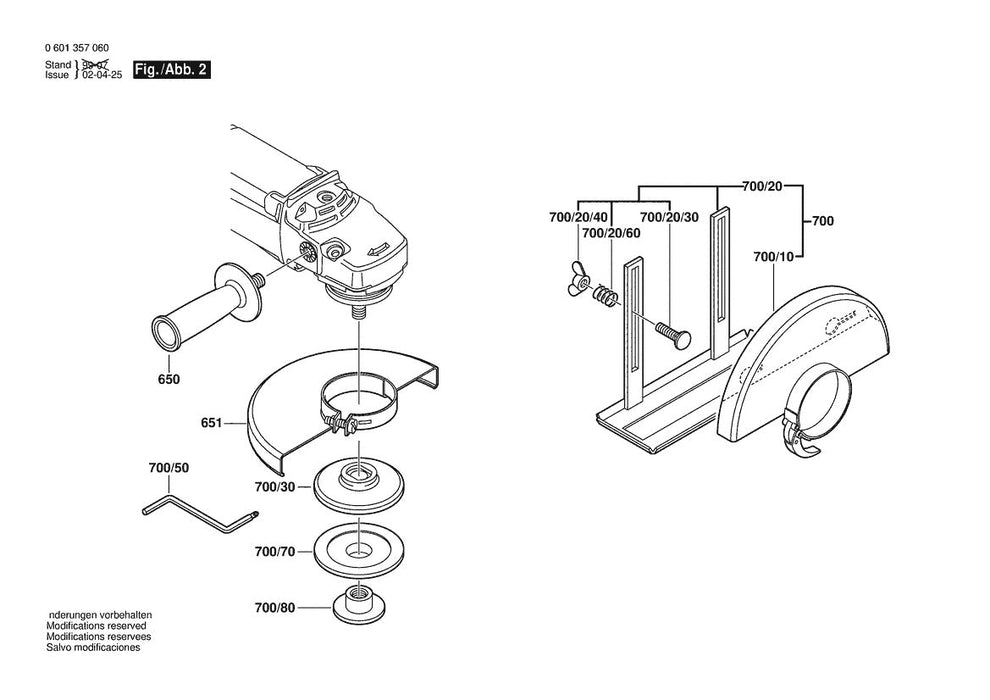 601357060 Bosch Grinder Parts Diagram