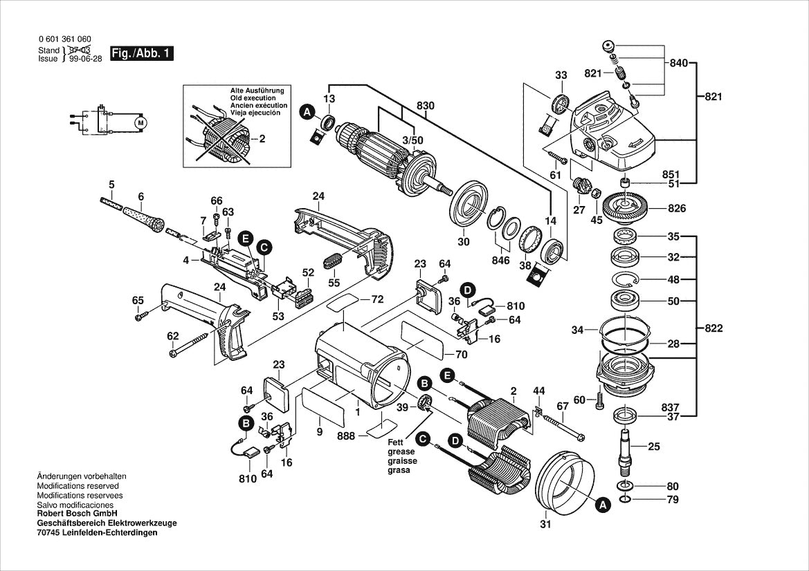 601361060 Bosch Grinder Parts Diagram