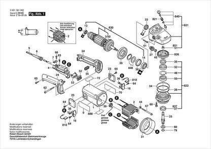 601361060 Bosch Grinder Parts Diagram