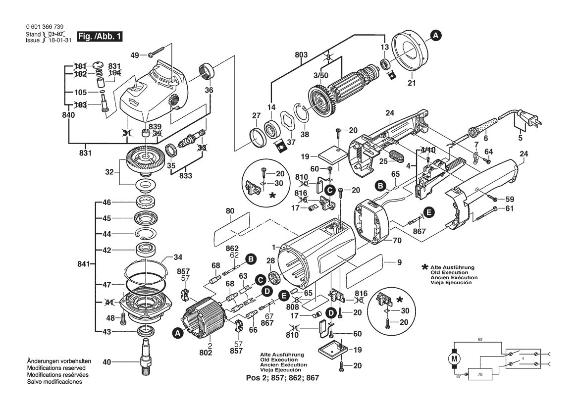 601366739 Bosch Polisher Parts Diagram