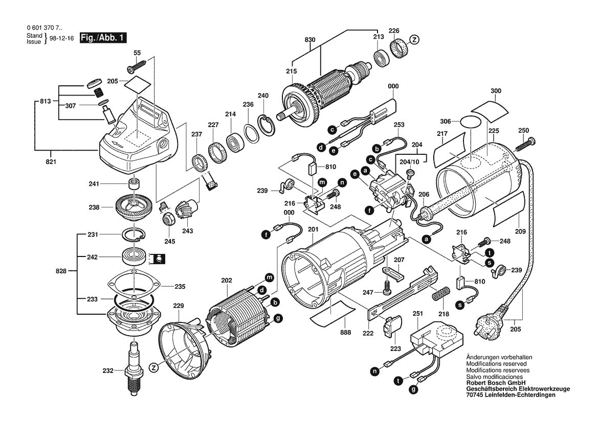 1370DEVS (0601370739) Bosch 6_ Random Orbit Sander Bosch Sander Parts Diagram