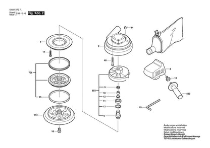1370DEVS (0601370739) Bosch 6_ Random Orbit Sander Bosch Sander Parts Diagram