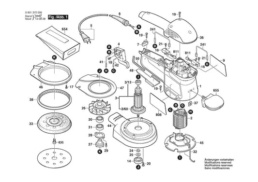 601372039 Bosch Sander Parts Diagram