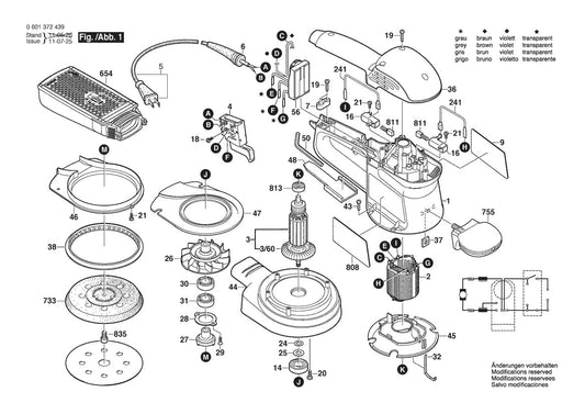 601372439 Bosch Sander Parts Diagram
