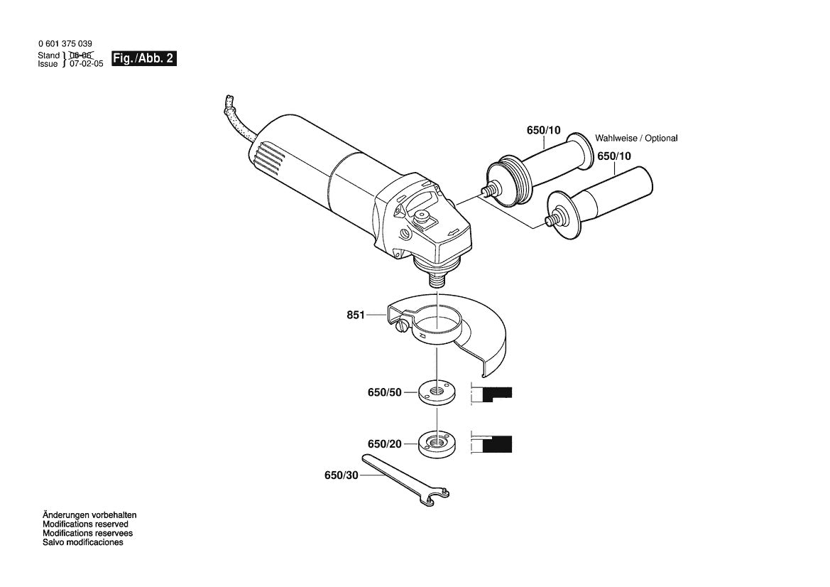 1375A (0601375039) Bosch 4-1 Bosch Grinder Parts Diagram