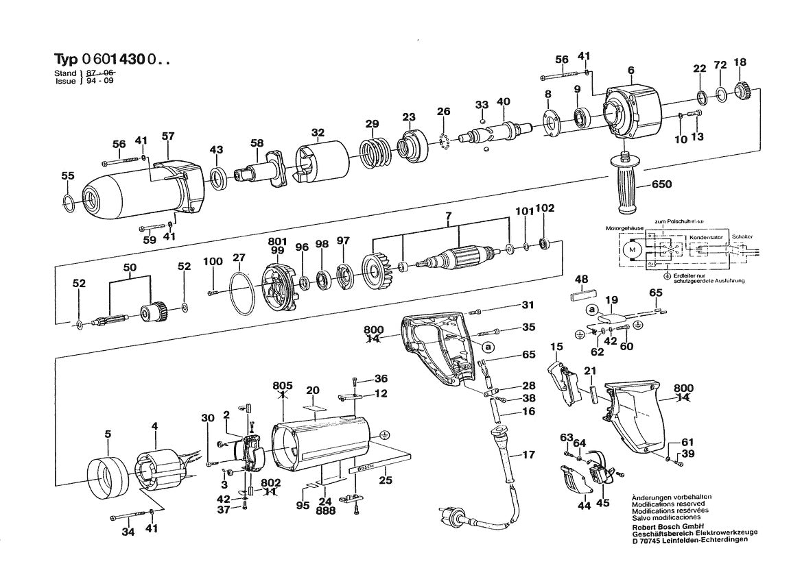 601430006 Bosch Impact Wrench Parts Diagram