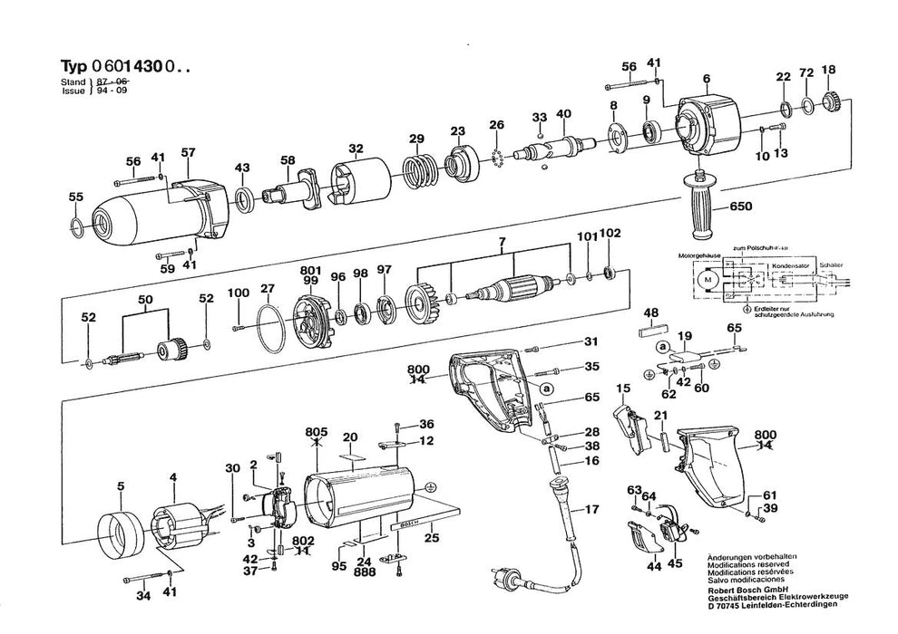 601430006 Bosch Impact Wrench Parts Diagram