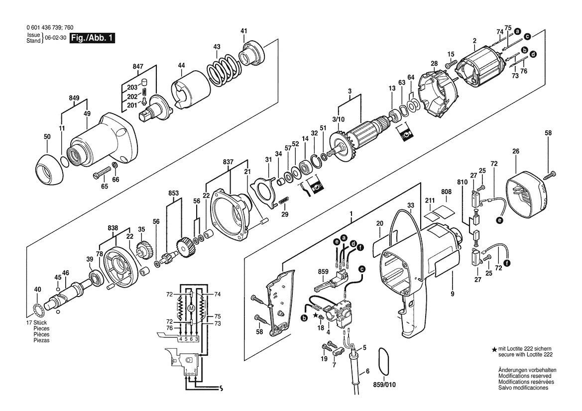 601436760 Bosch Impact Wrench Parts Diagram