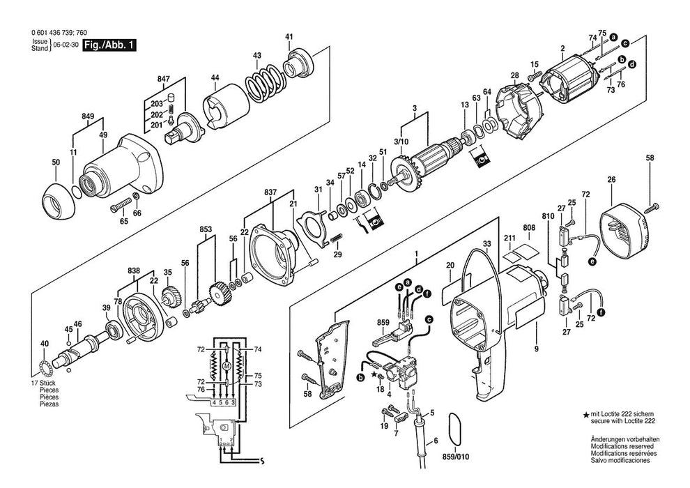 601436760 Bosch Impact Wrench Parts Diagram