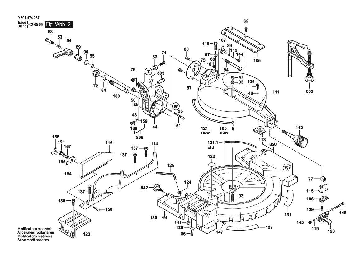 GCM12  Bosch 12_ Dual-Bevel Glide Miter Saw Bosch Miter Saw Parts Diagram