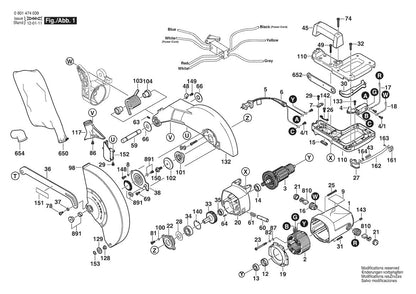 601474039 Bosch Miter Saw Parts Diagram