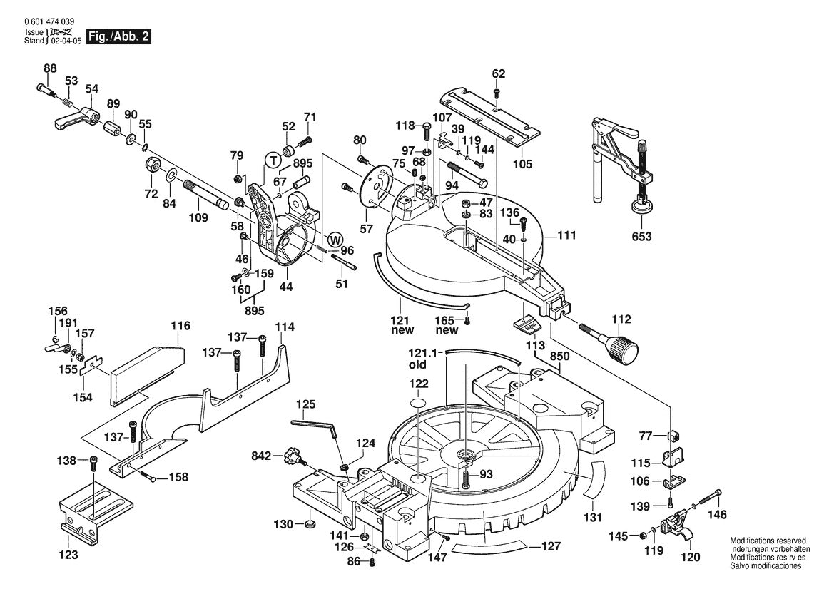 601474039 Bosch Miter Saw Parts Diagram