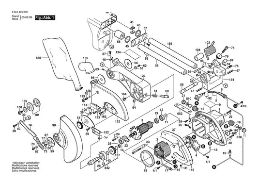 601475035 Bosch Miter Saw Parts Diagram
