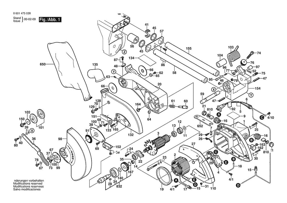 601475035 Bosch Miter Saw Parts Diagram