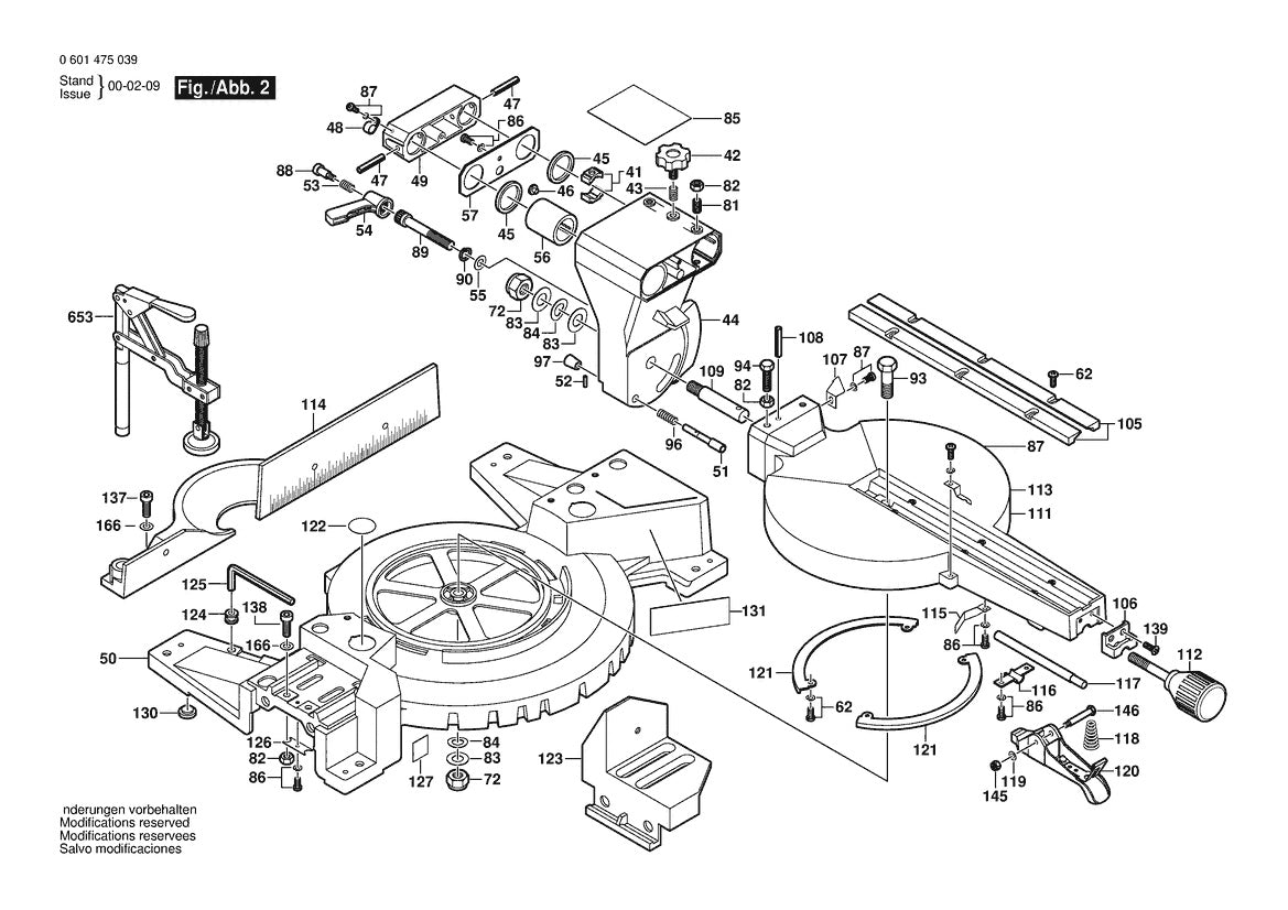 601475039 Bosch Miter Saw Parts Diagram